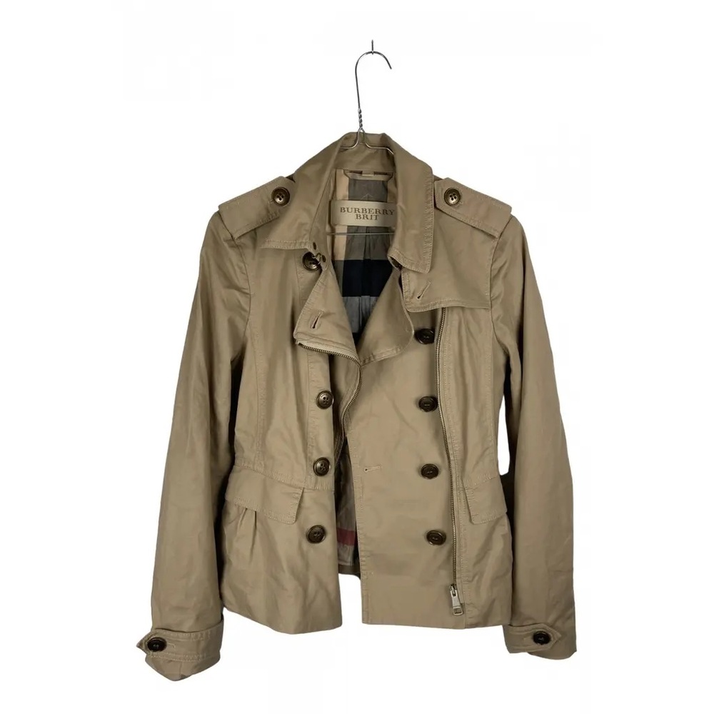 Burberry Women's Classic Tan Crop Trench